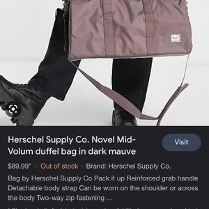 Herschel Mauve Duffel